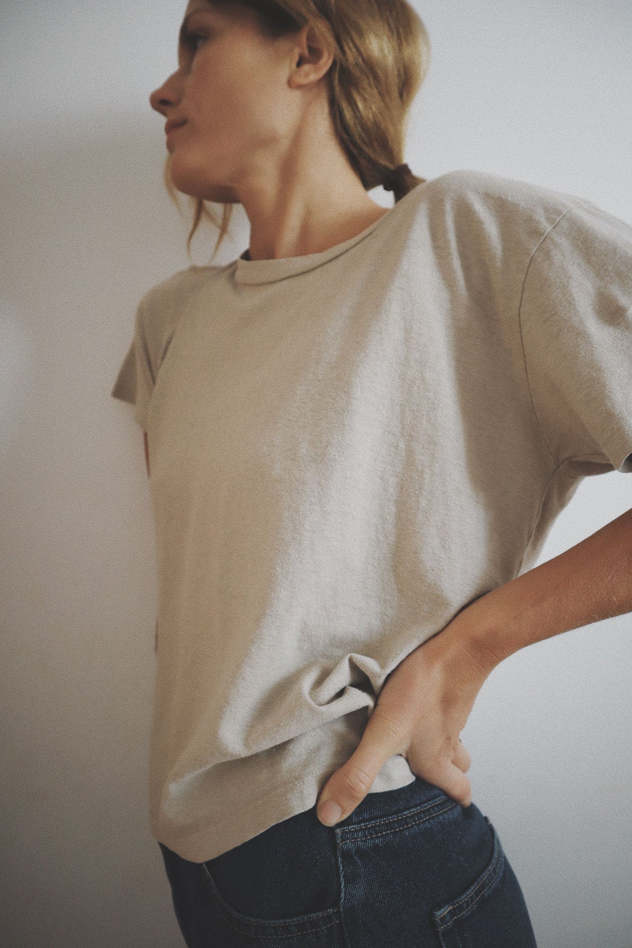 Cropped Lorel Tee, Canvas
