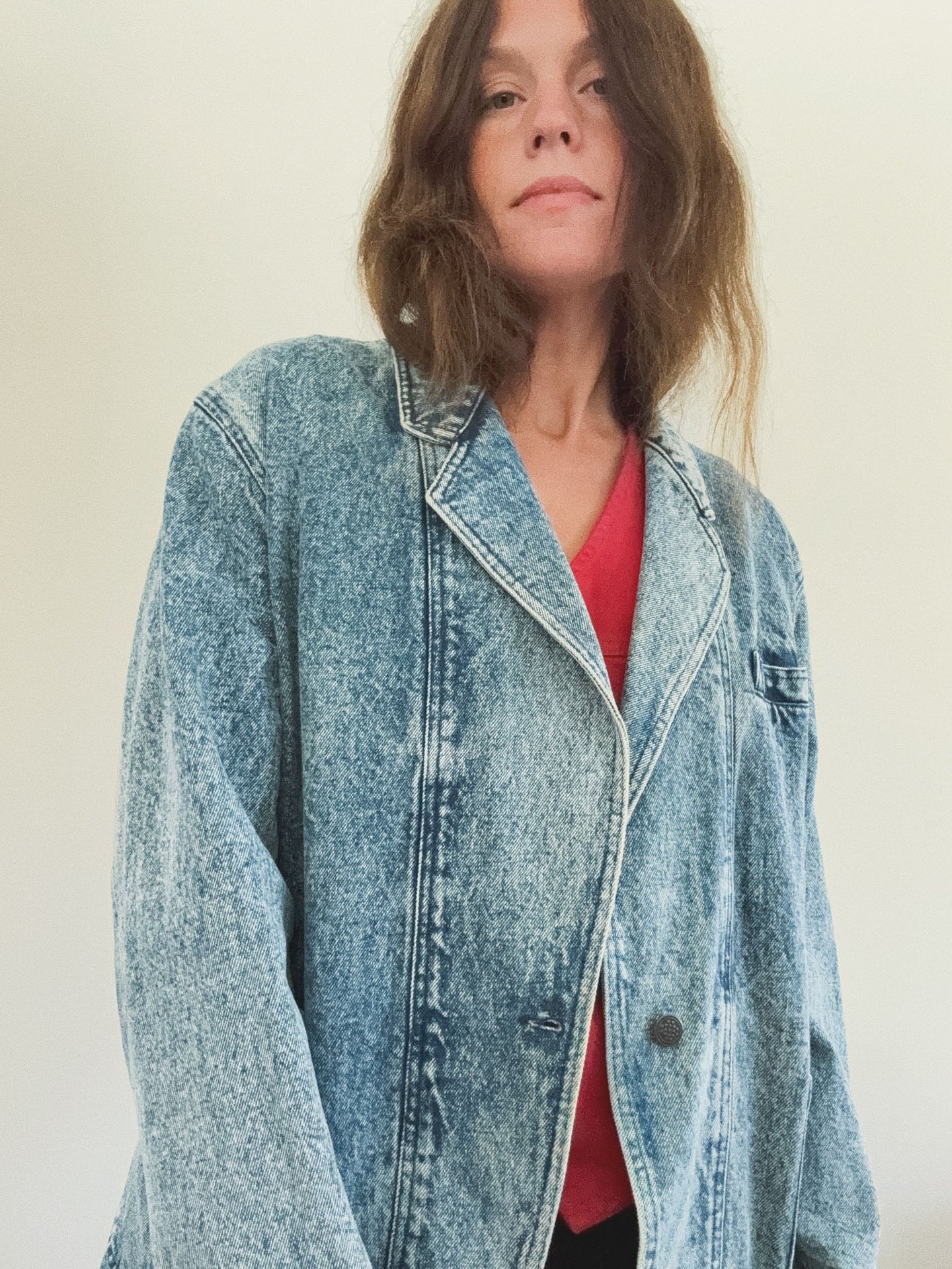 Denim Blazer, Acid Wash