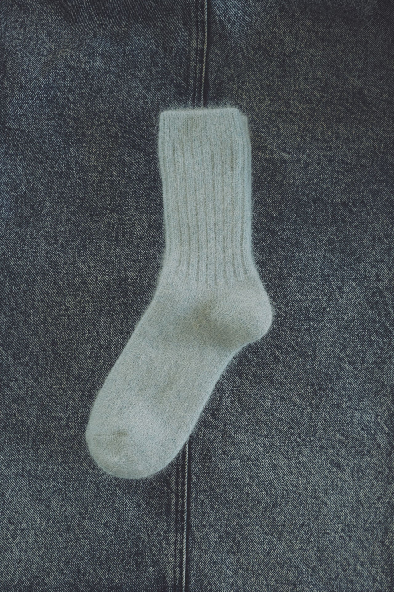 Angora Wool Socks, Sky