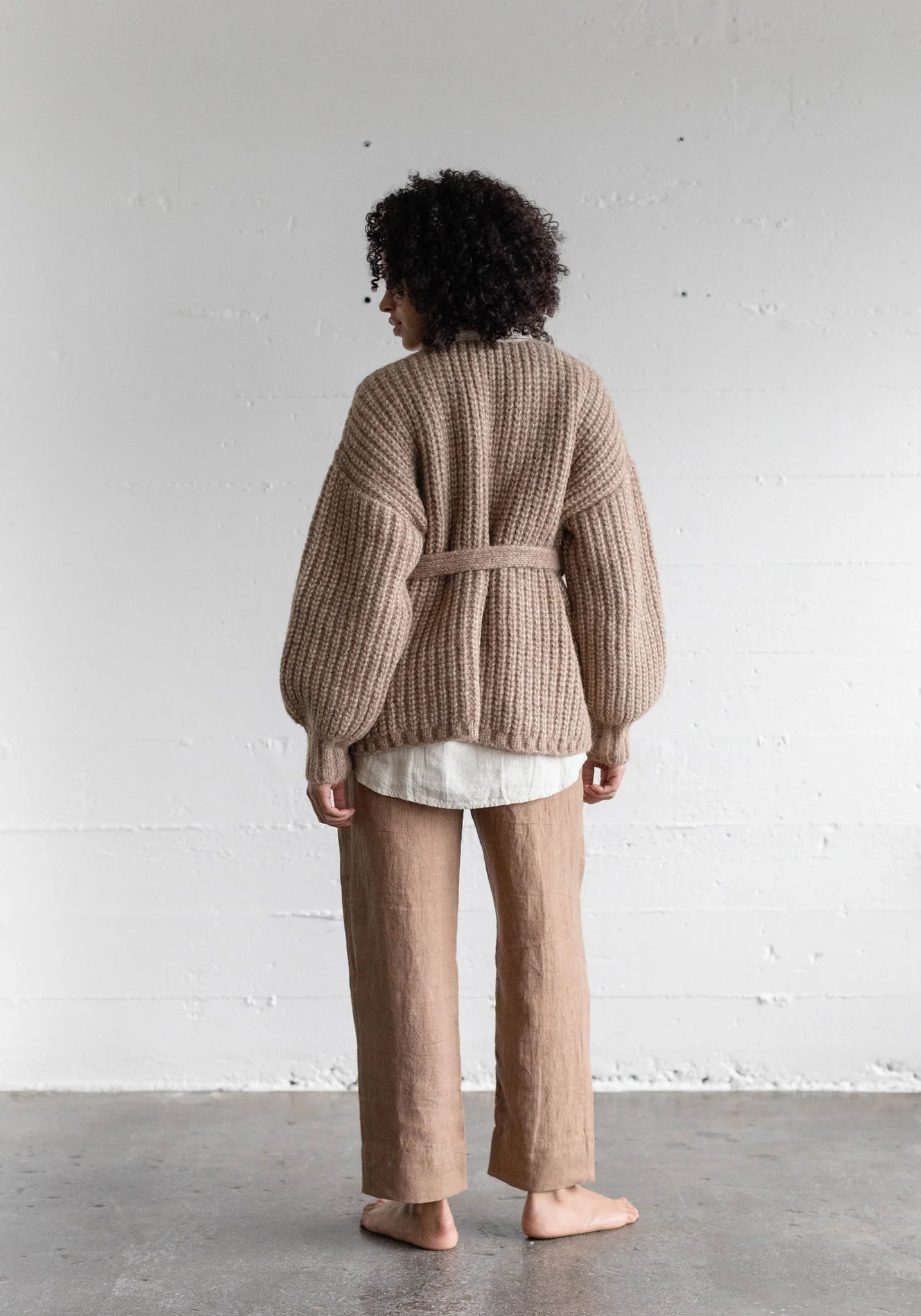 Sweater Coat Alpa Cotton, Undyed Earth