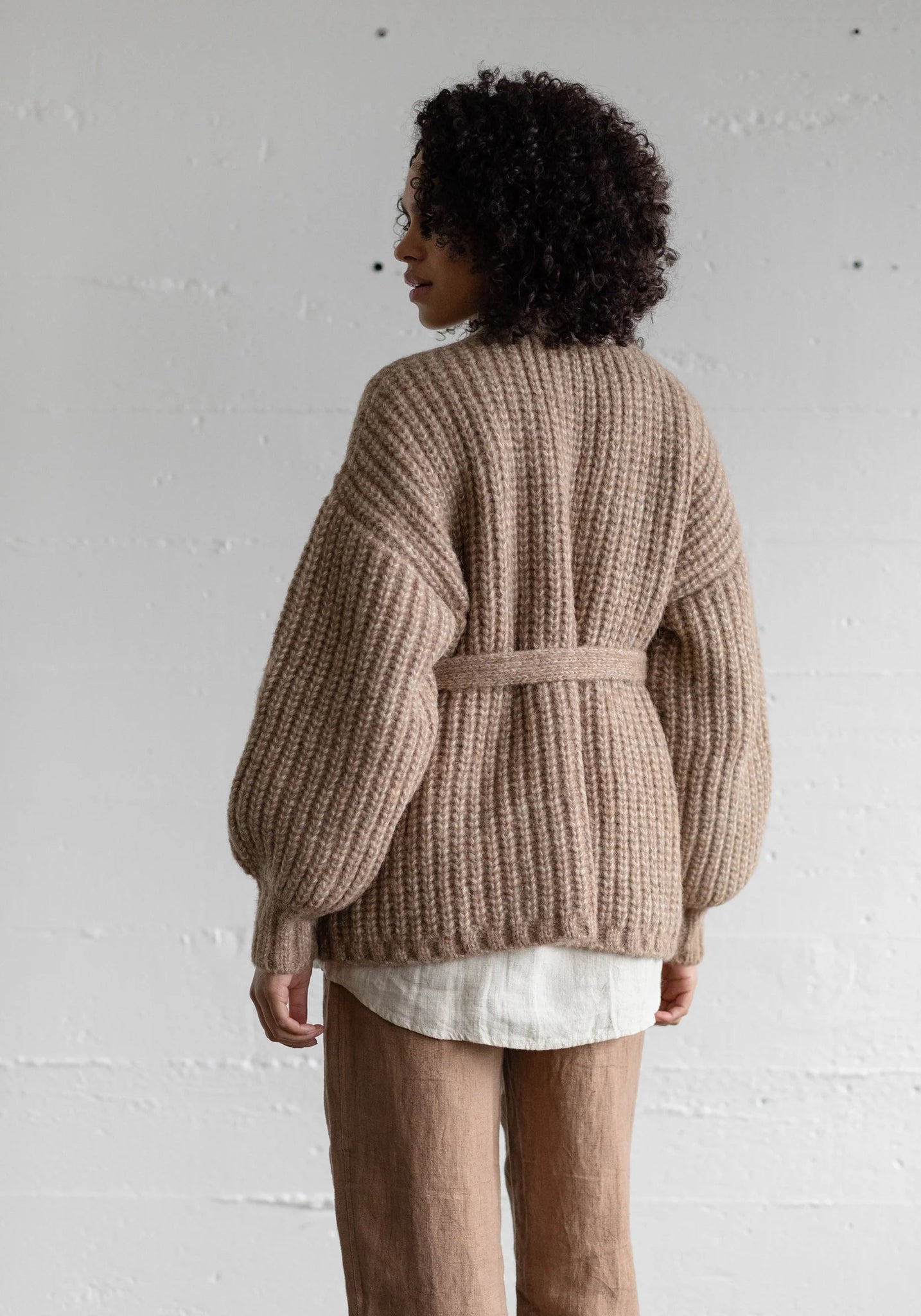 Sweater Coat Alpa Cotton, Undyed Earth