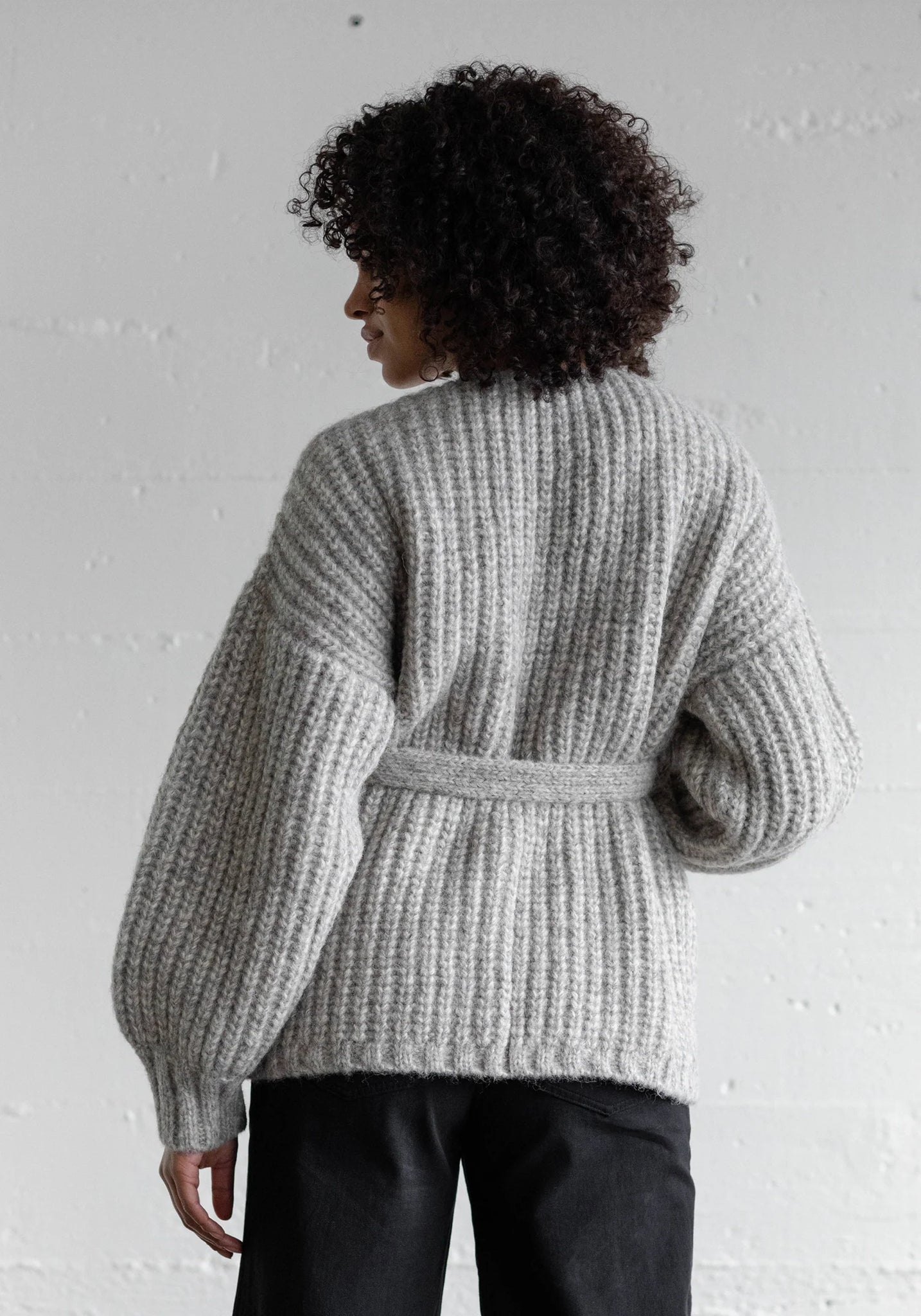 Sweater Coat Alpa Cotton, Undyed Ash
