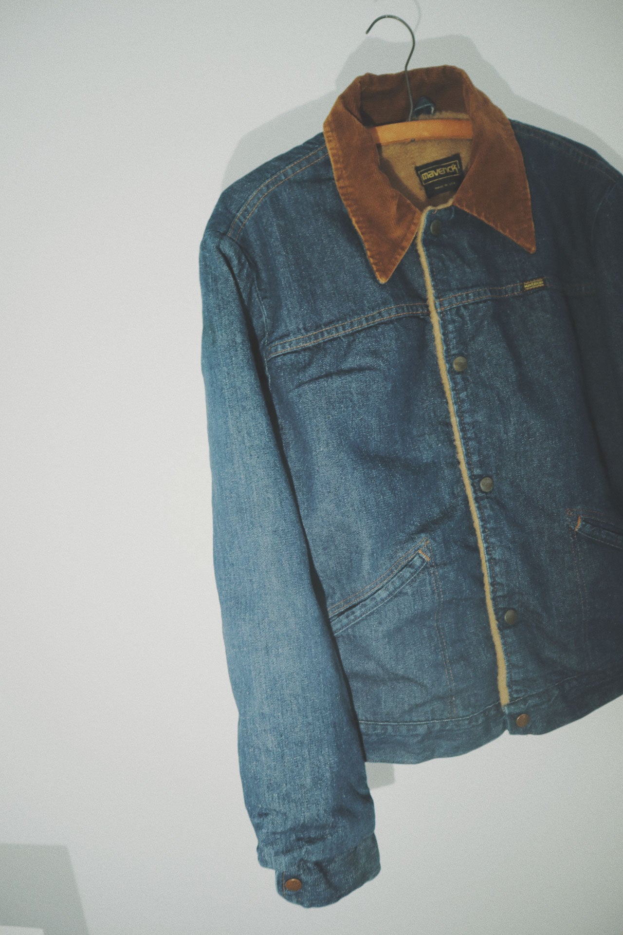 Denim Cord Collar Bomber