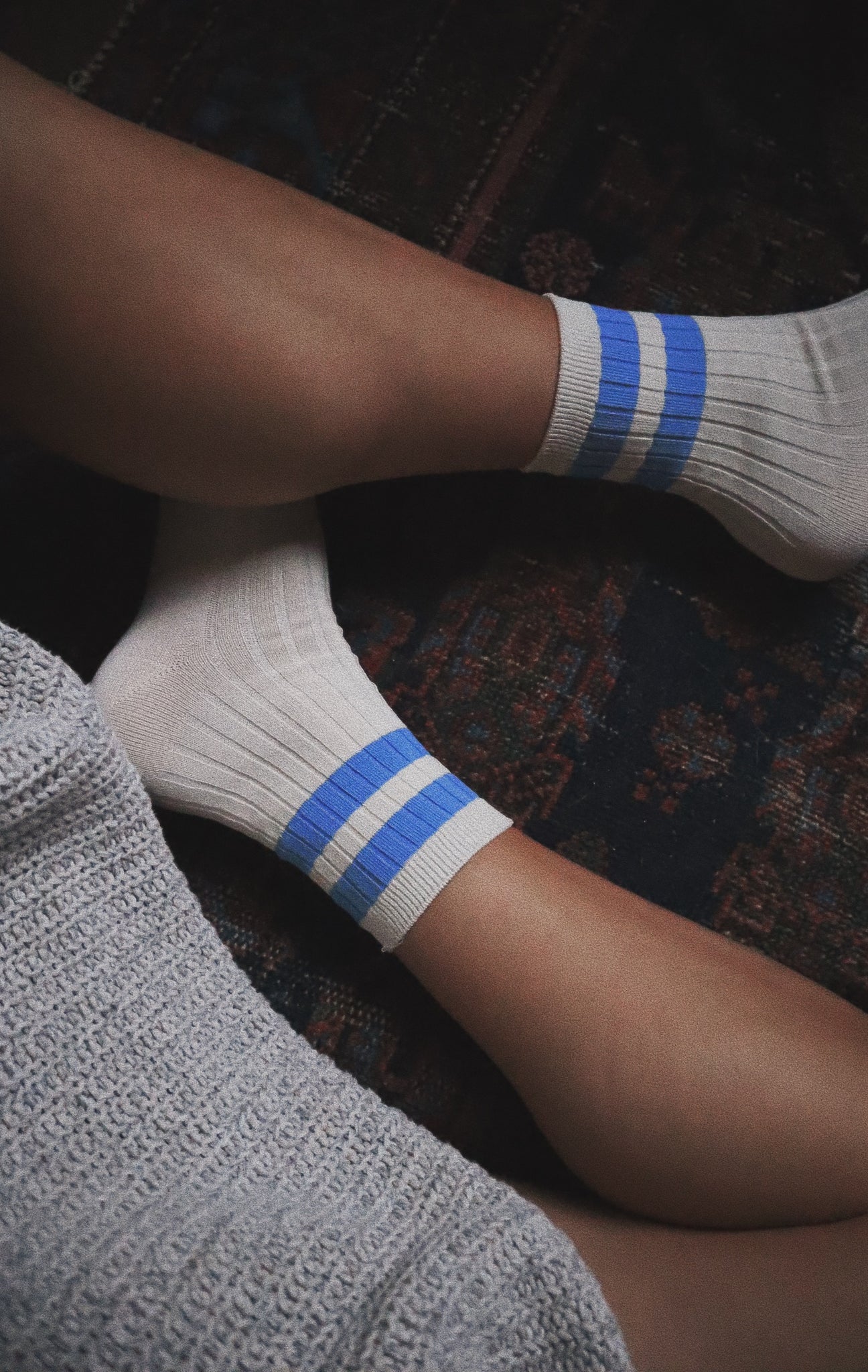 Her Sock Varsity, Blue Stripe