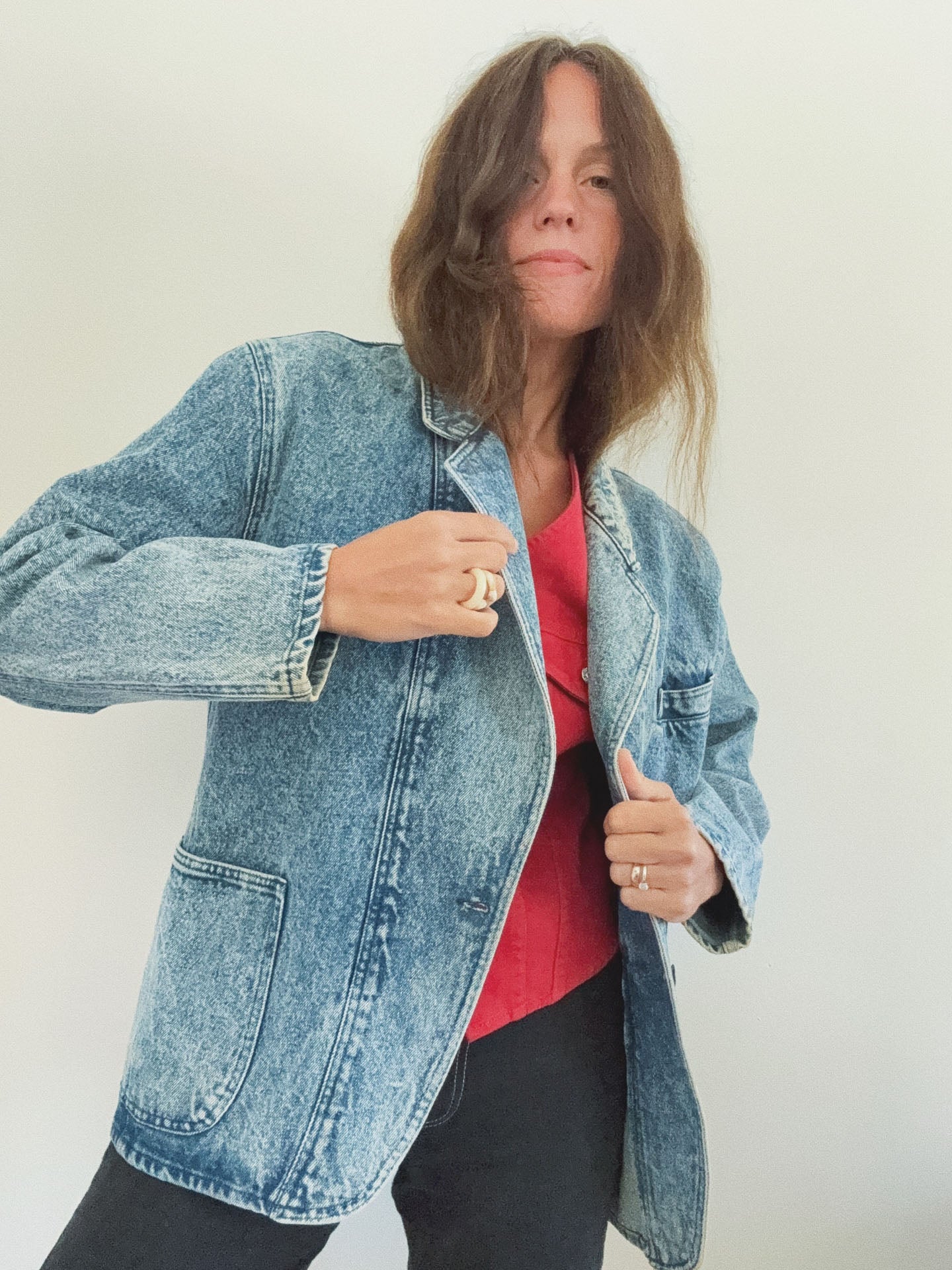 Denim Blazer, Acid Wash