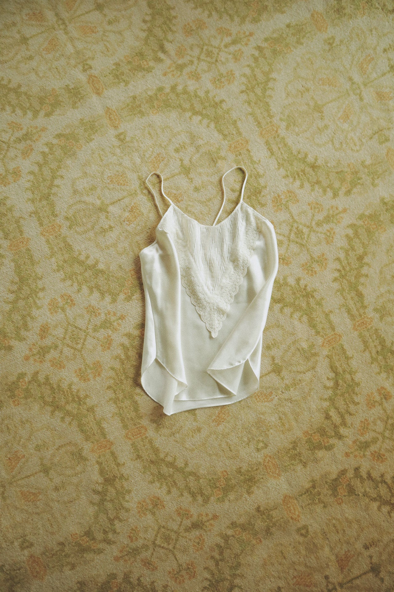 Silky Lace Bandana Cami, Ivory