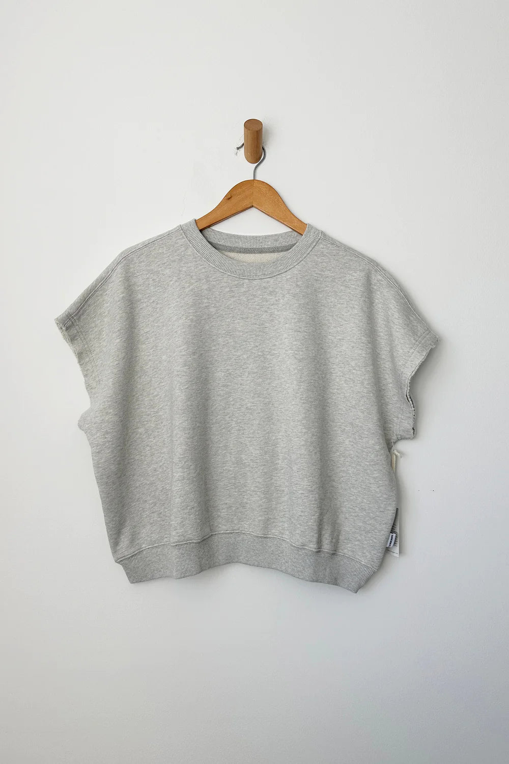 French Terry Sophie Top, Light Grey