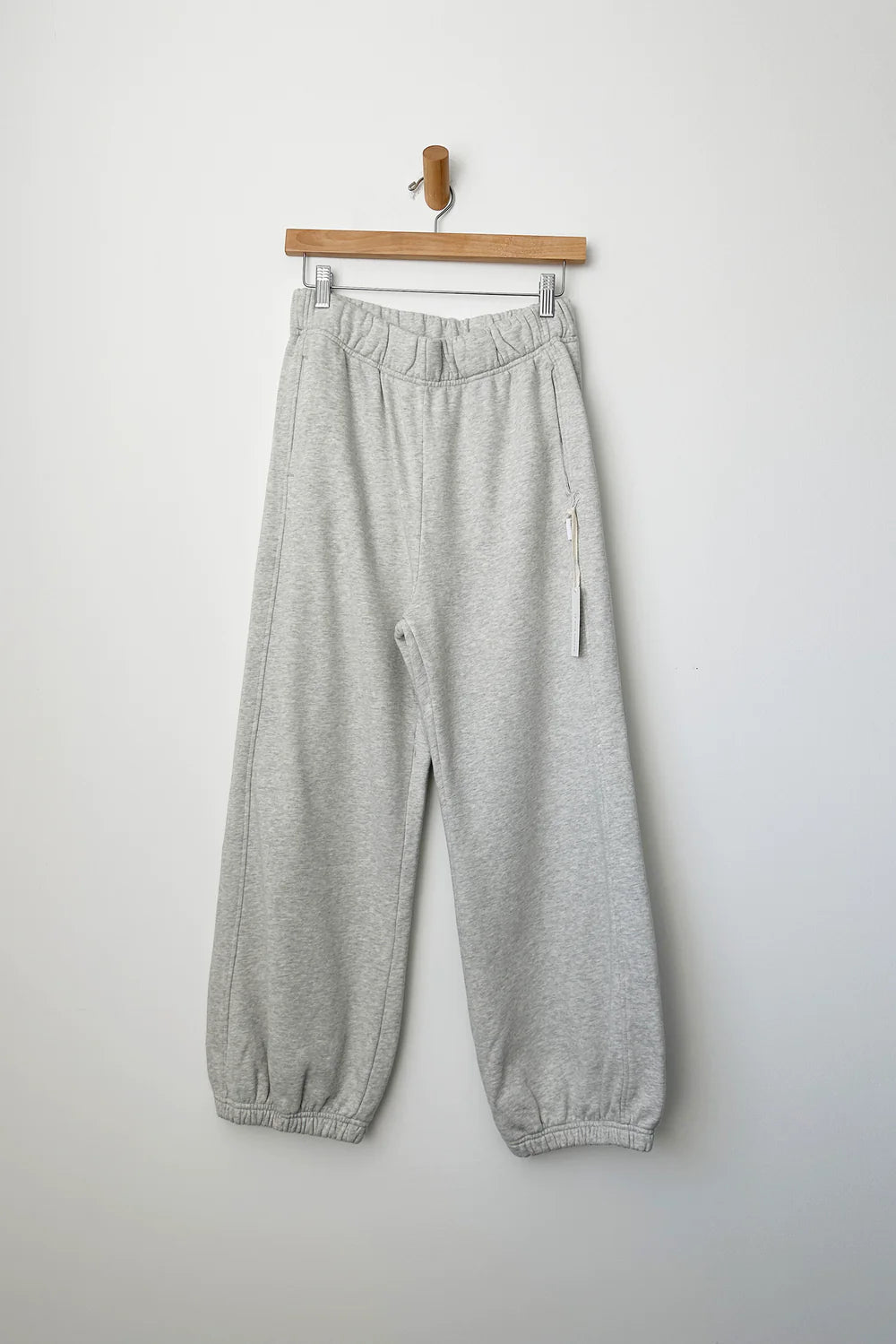 French Terry Balloon Pants, Light Heather Grey