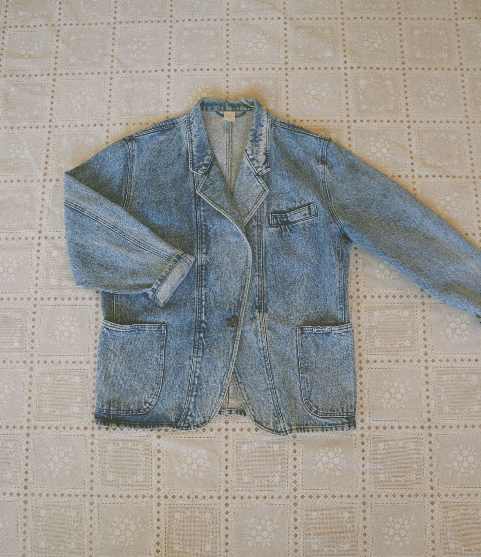 Denim Blazer, Acid Wash