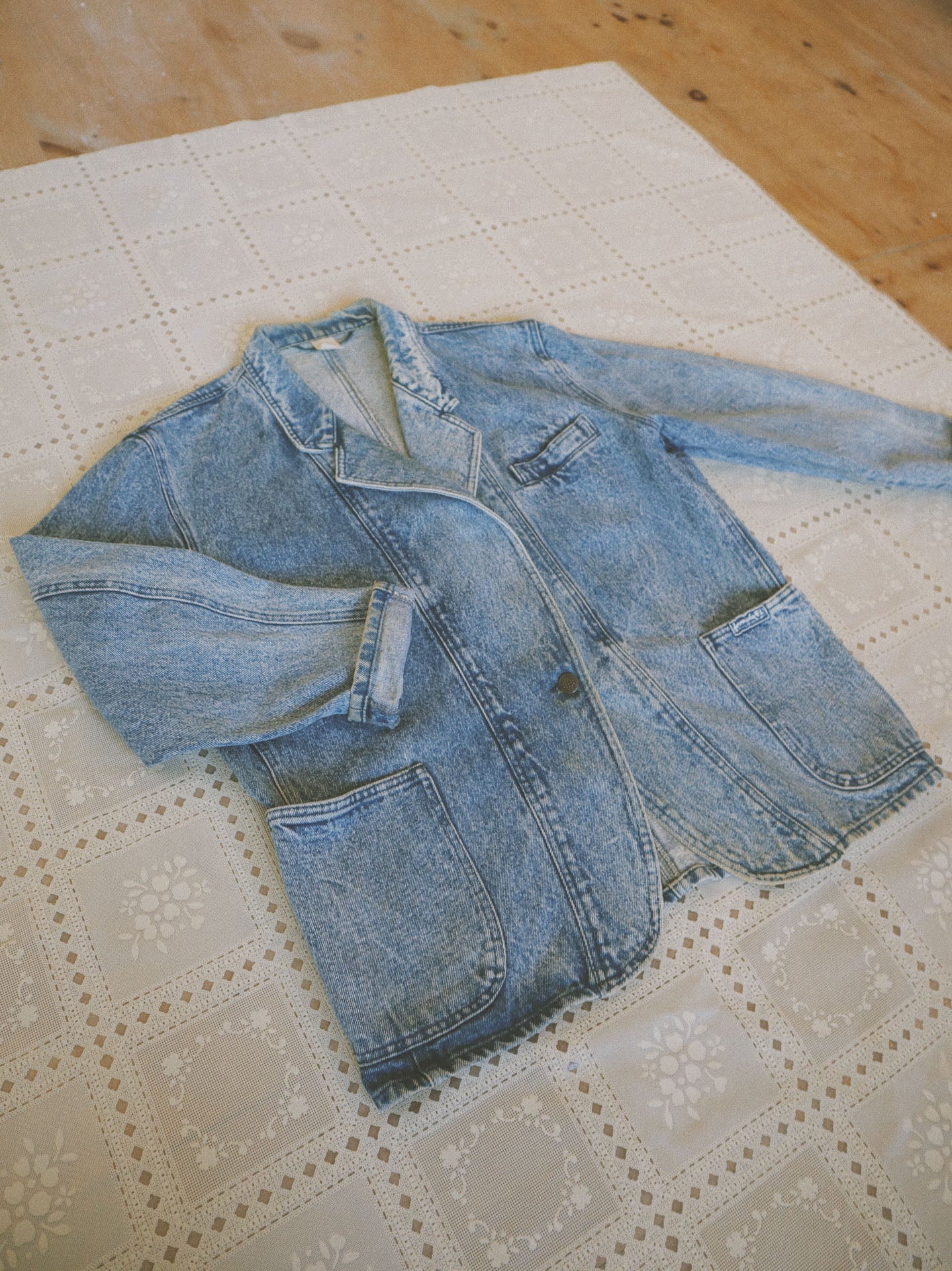 Denim Blazer, Acid Wash