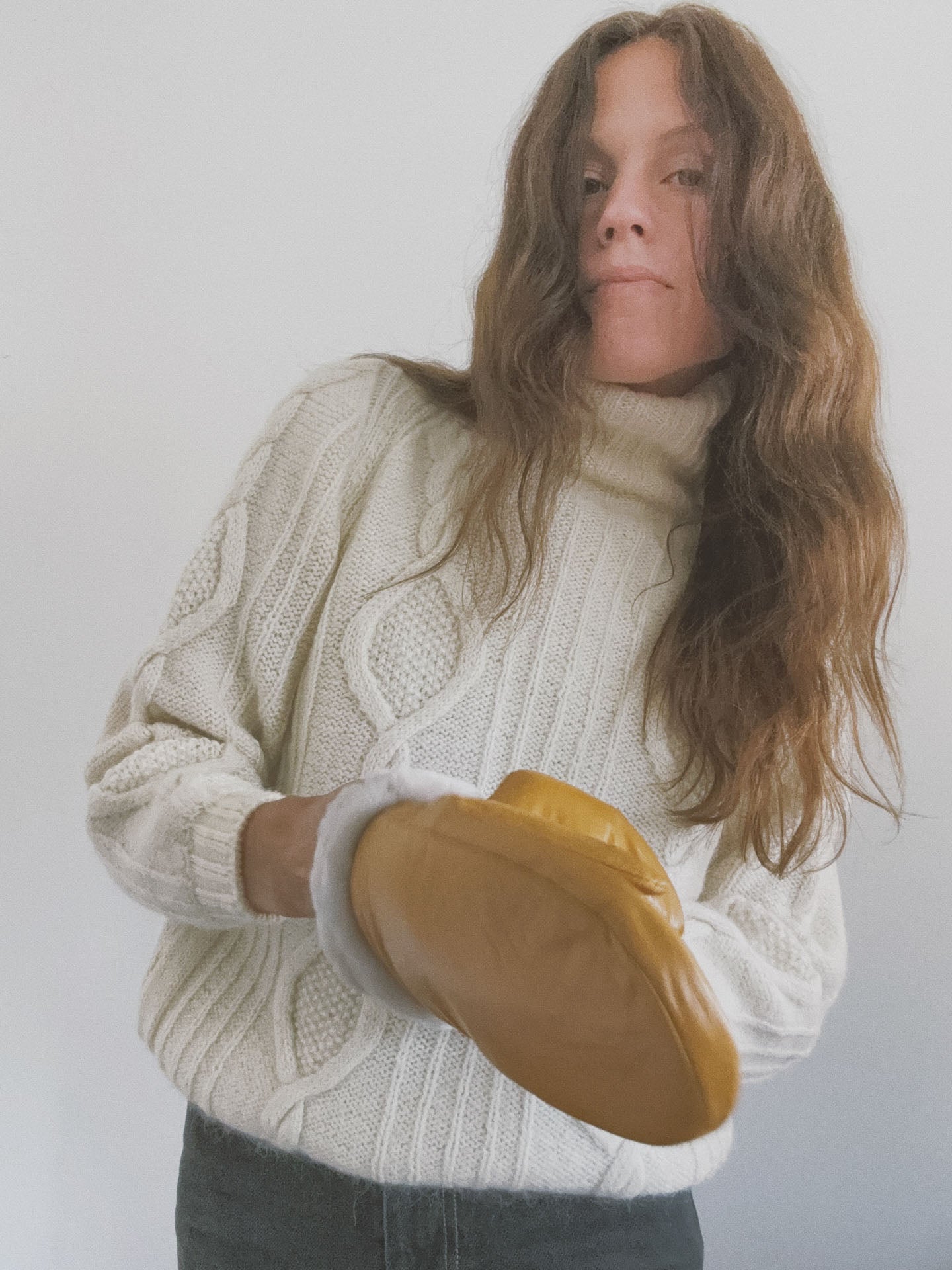Handknit Fisherman Turtleneck, Ivory