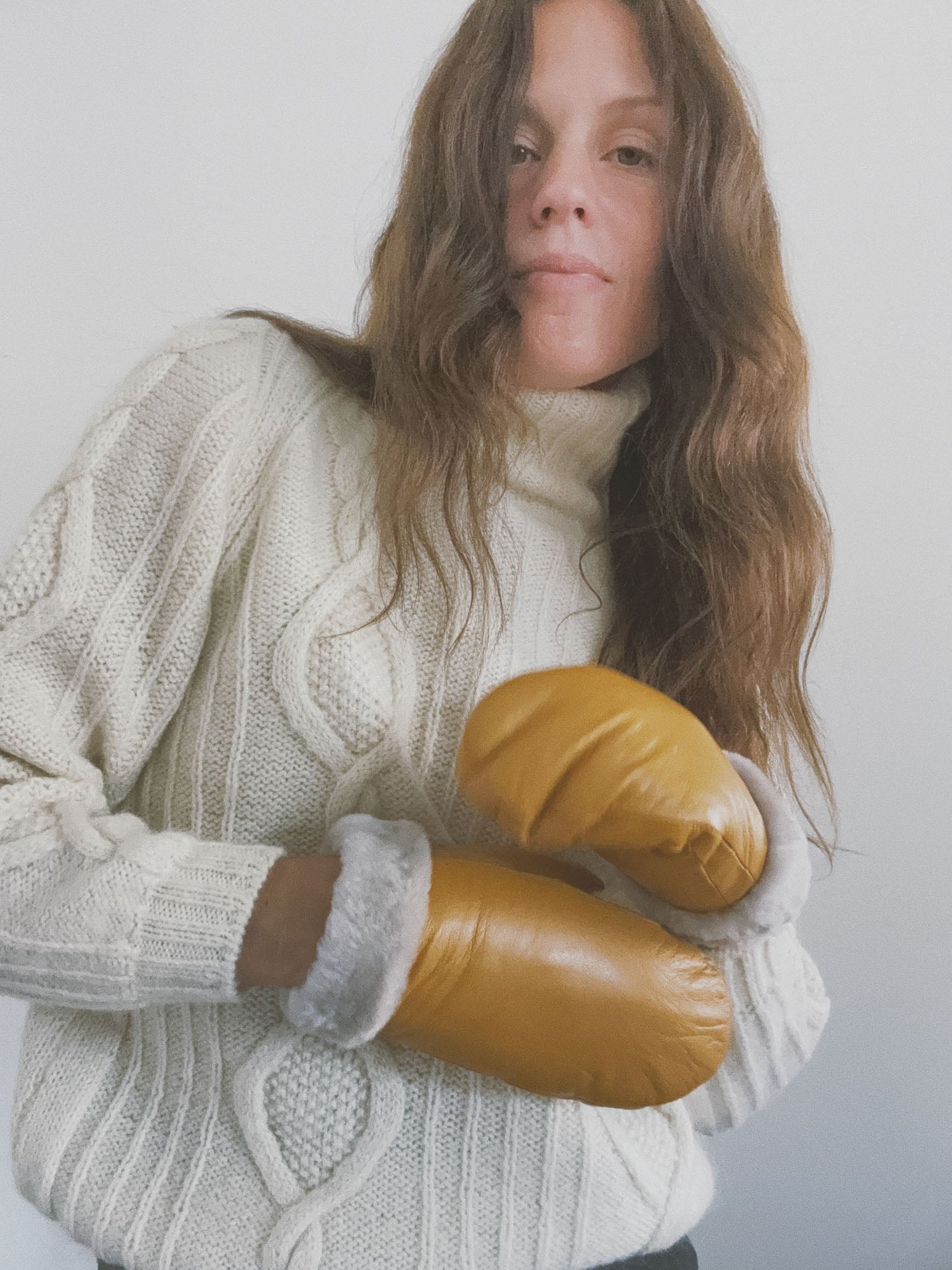 Handknit Fisherman Turtleneck, Ivory