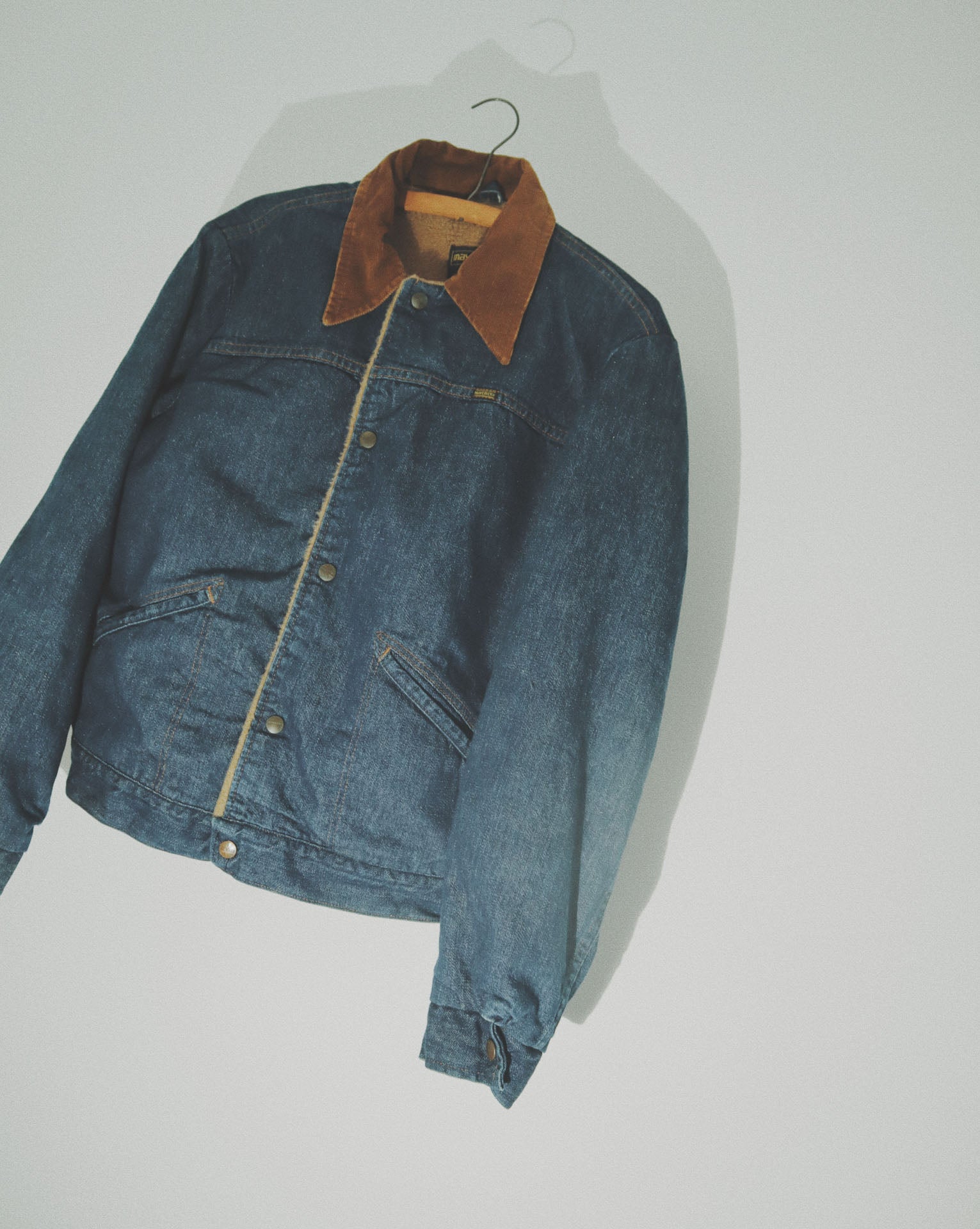 Denim Cord Collar Bomber