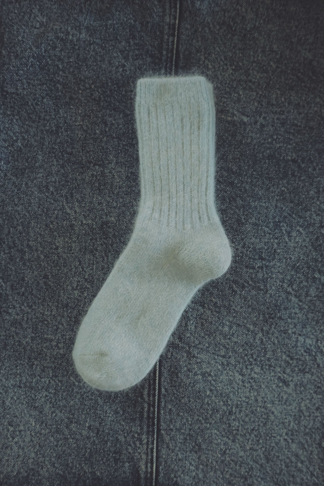 Angora Wool Socks, Sky