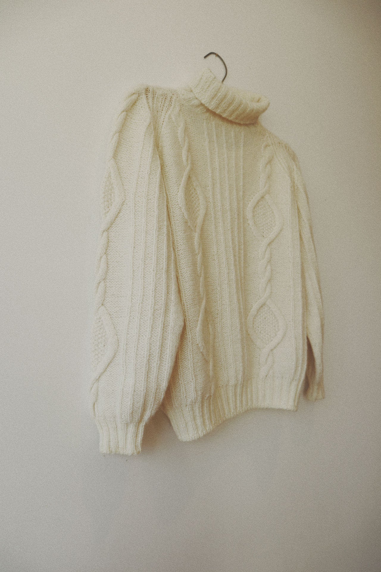 Handknit Fisherman Turtleneck, Ivory