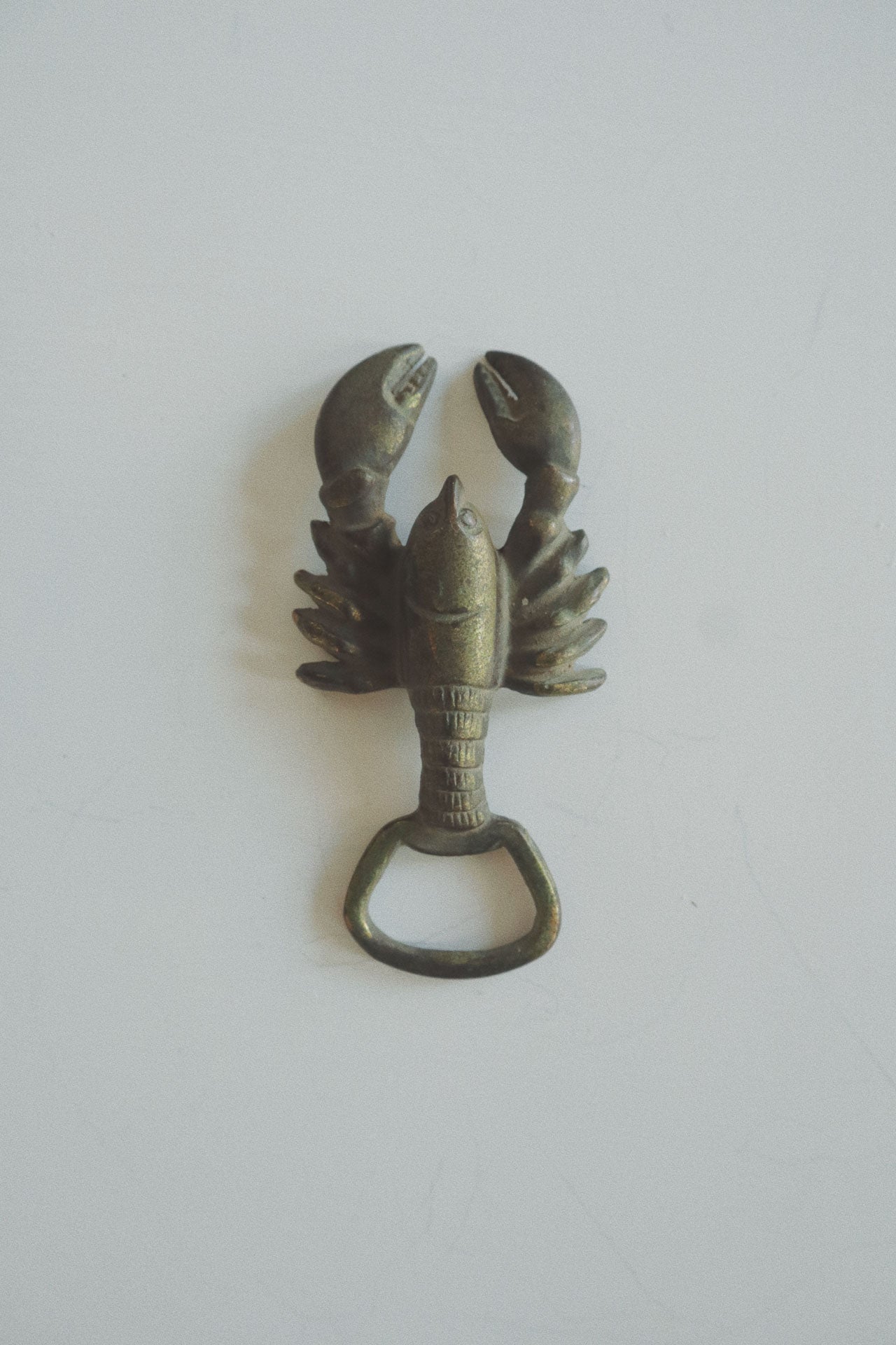 Vintage Bottle Opener, Brass - Lobster