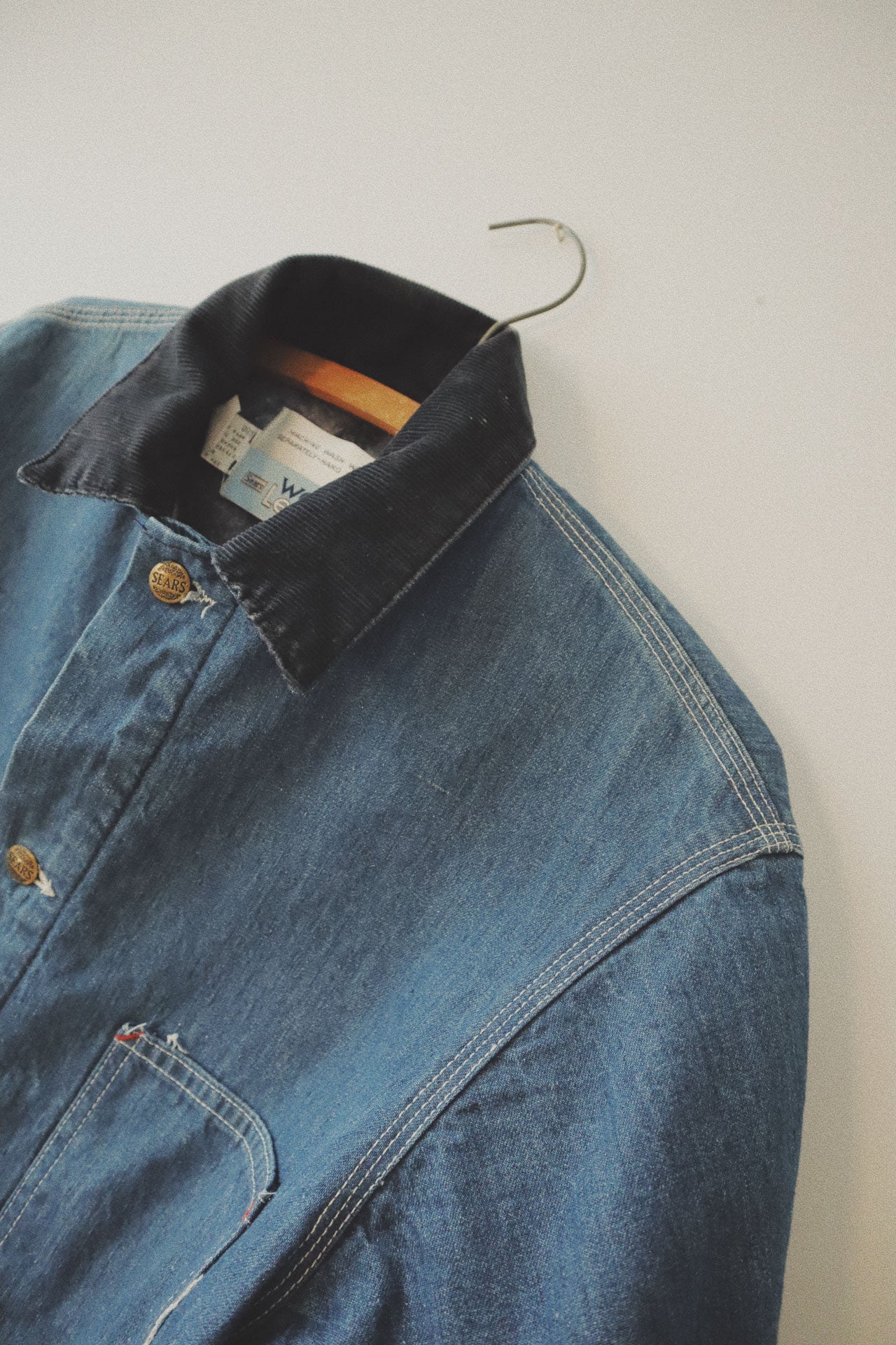 Denim Cord Collar Work Coat