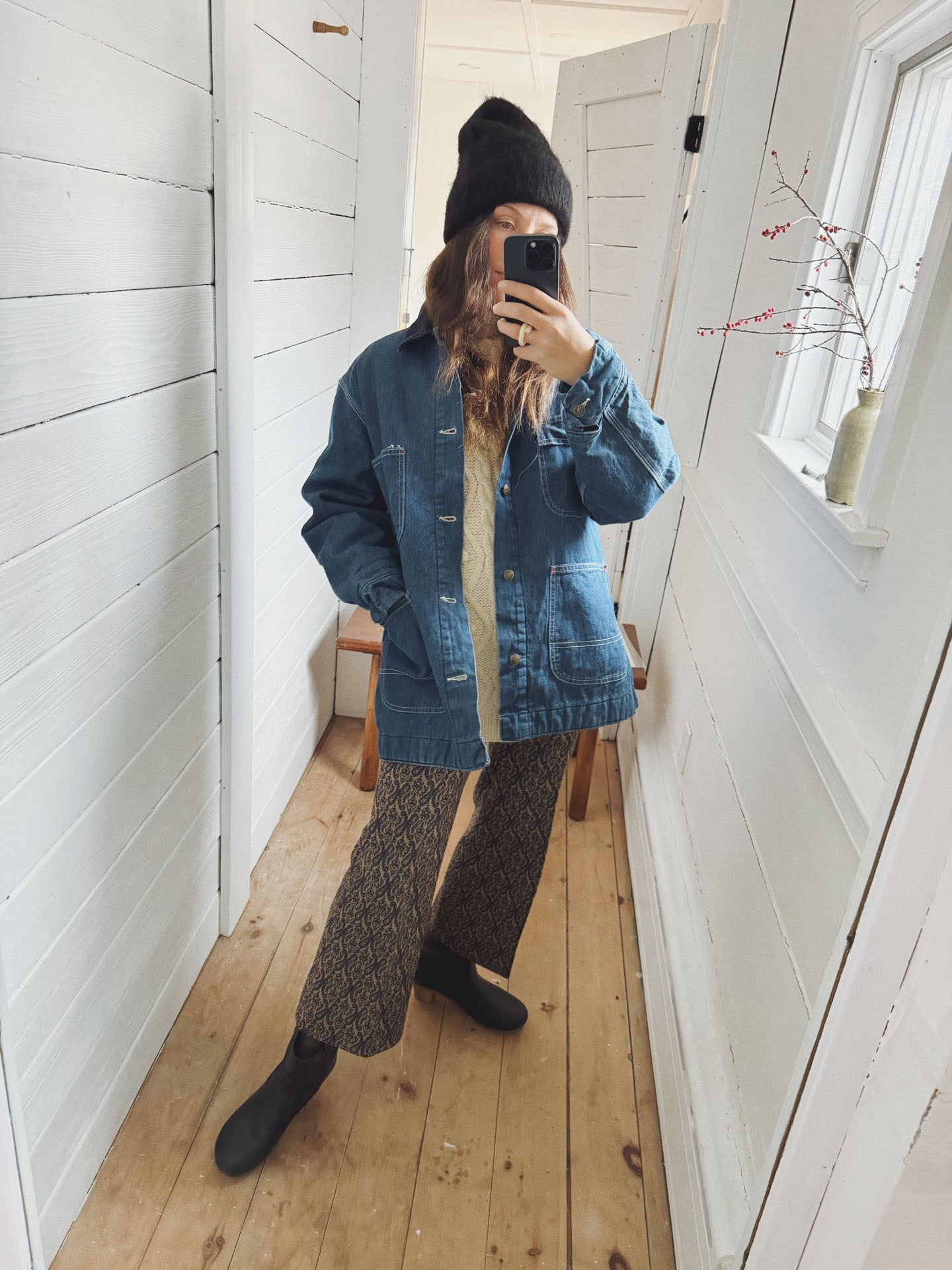 Denim Cord Collar Work Coat – Caus
