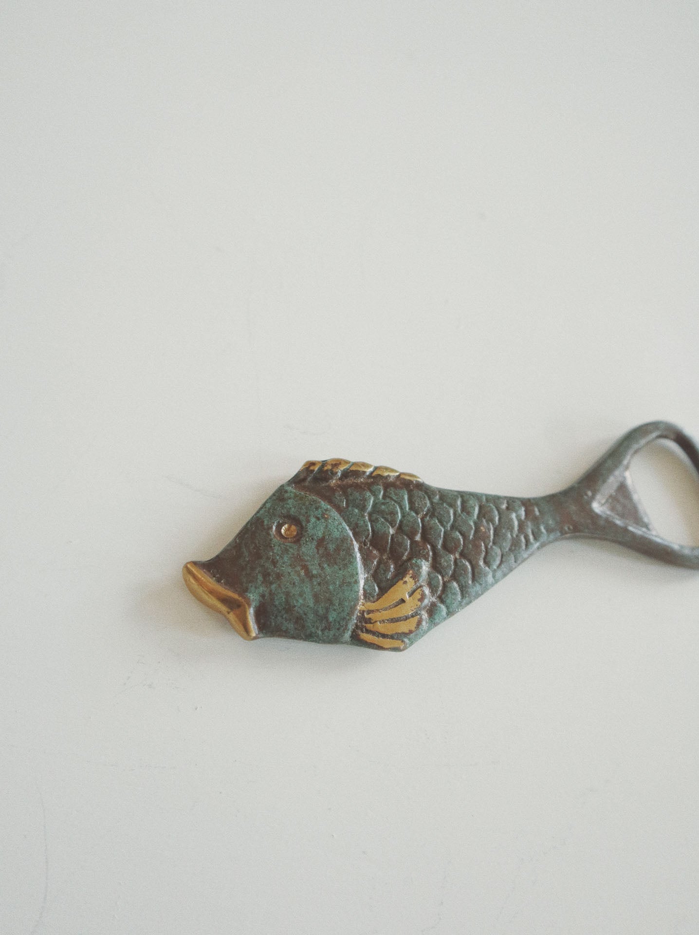 Vintage Bottle Opener, Embellished Brass - Lady Fish