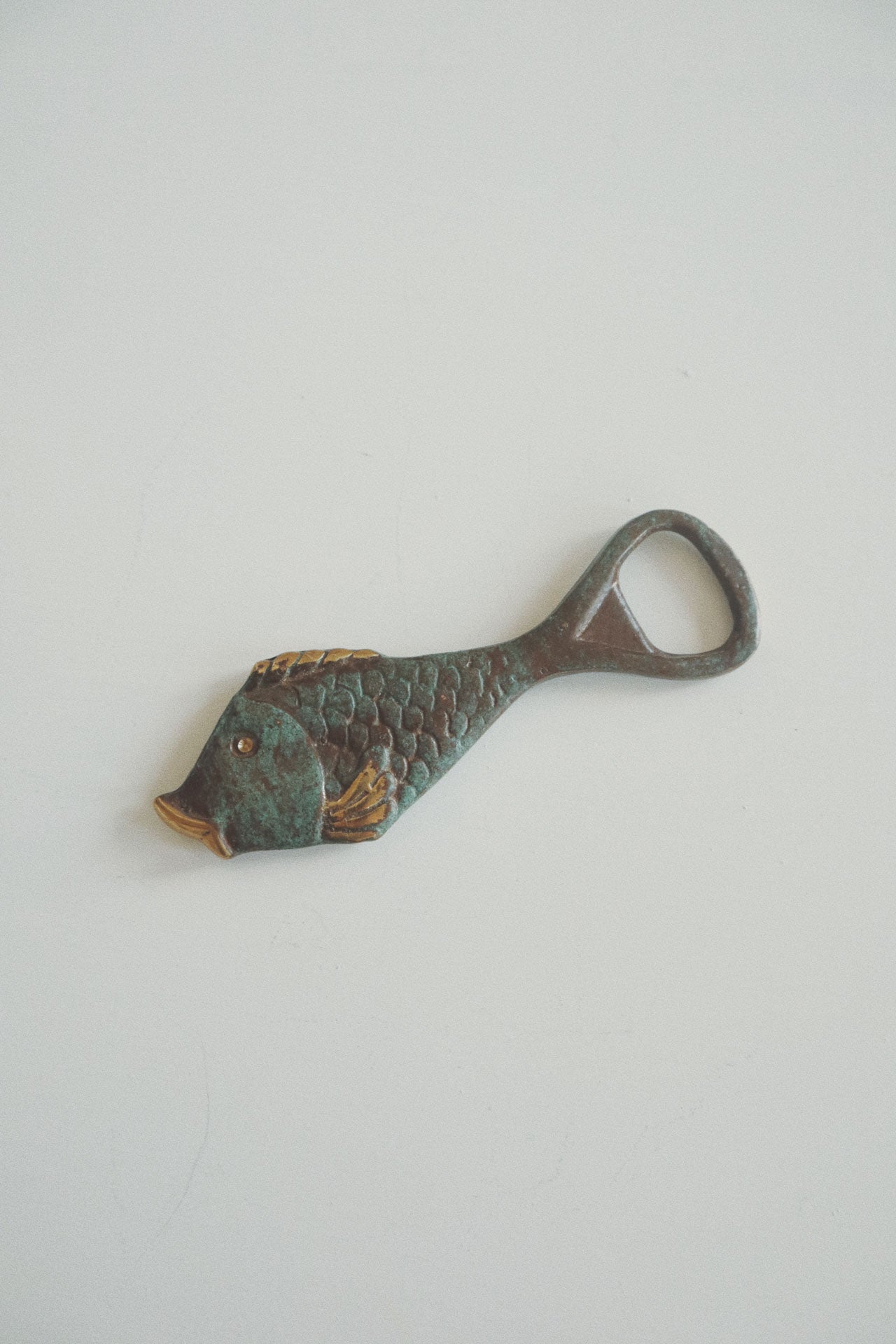 Vintage Bottle Opener, Embellished Brass - Lady Fish