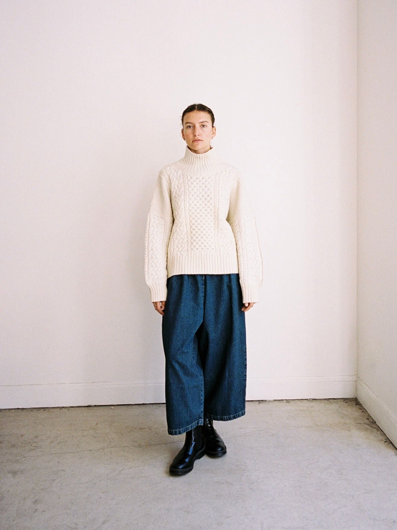 Fisherman Turtleneck, Cream